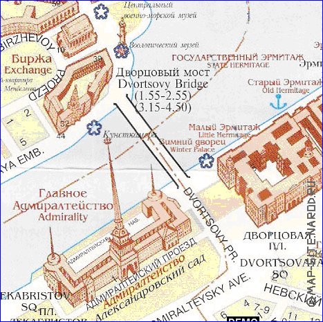 carte de Saint-Petersbourg