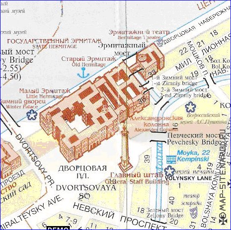 carte de Saint-Petersbourg