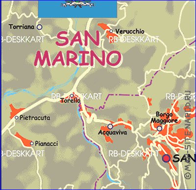 carte de Saint-Marin