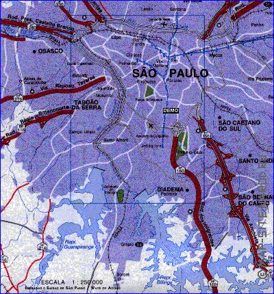 carte de Sao Paulo en portugais