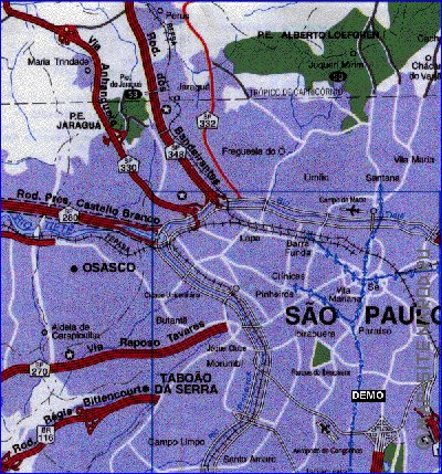 carte de Sao Paulo en portugais