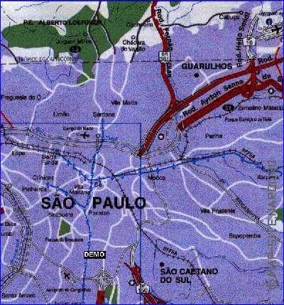 carte de Sao Paulo en portugais