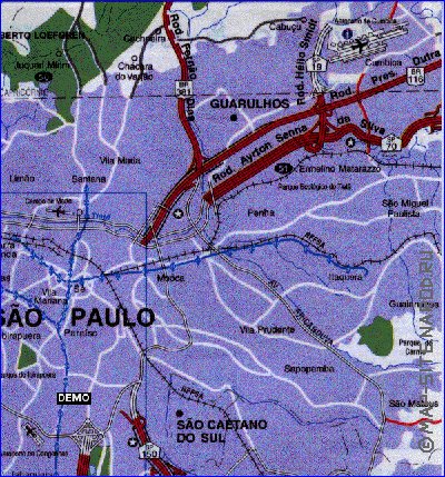 carte de Sao Paulo en portugais