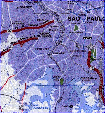 carte de Sao Paulo en portugais