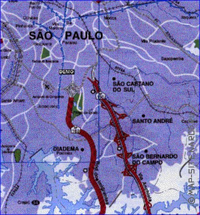 carte de Sao Paulo en portugais