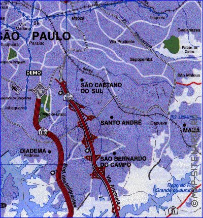 carte de Sao Paulo en portugais