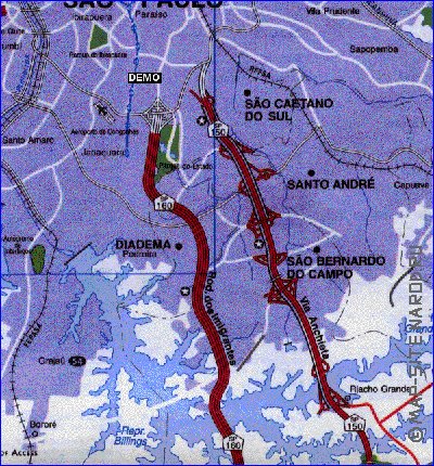 carte de Sao Paulo en portugais