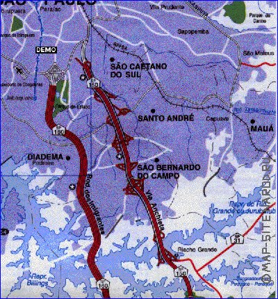 carte de Sao Paulo en portugais