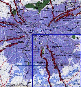 carte de Sao Paulo en portugais