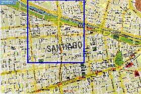 carte de Santiago du Chili en espagnol