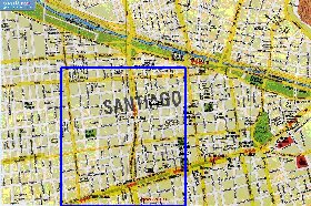 carte de Santiago du Chili en espagnol