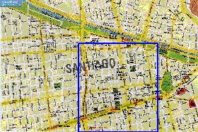 carte de Santiago du Chili en espagnol