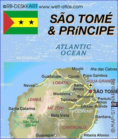 mapa de Sao Tome e Principe
