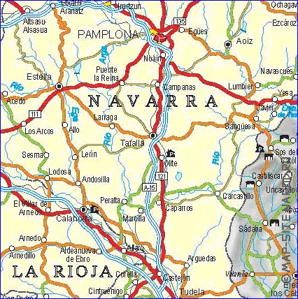 carte de  la province Province de Saragosse