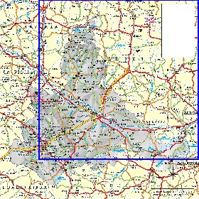 mapa de  provincia Provincia de Saragoca