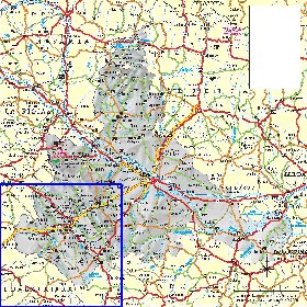 mapa de  provincia Provincia de Saragoca