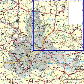 mapa de  provincia Provincia de Saragoca