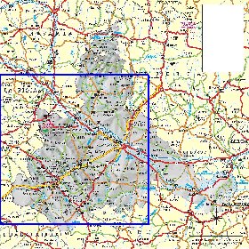 mapa de  provincia Provincia de Saragoca