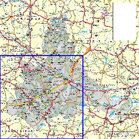 mapa de  provincia Provincia de Saragoca