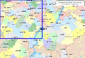 mapa de Oblast de Saratov