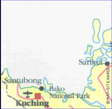 carte de Sarawak en anglais