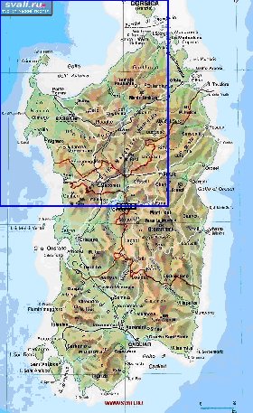 mapa de Sardenha