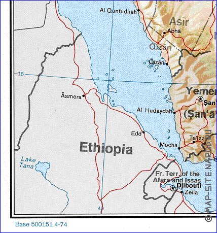 Administratives carte de Arabie saoudite en anglais