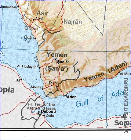 Administratives carte de Arabie saoudite en anglais