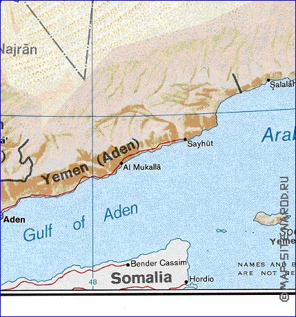 Administratives carte de Arabie saoudite en anglais