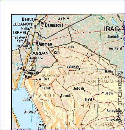 Administratives carte de Arabie saoudite