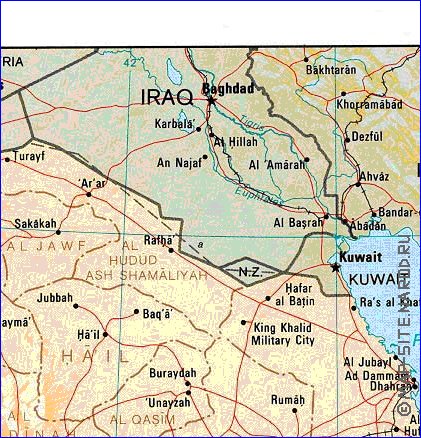 Administrativa mapa de Arabia Saudita