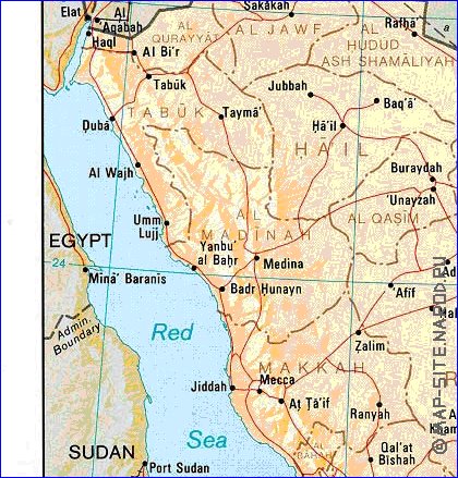 Administratives carte de Arabie saoudite