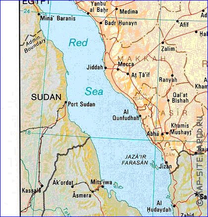 Administrativa mapa de Arabia Saudita