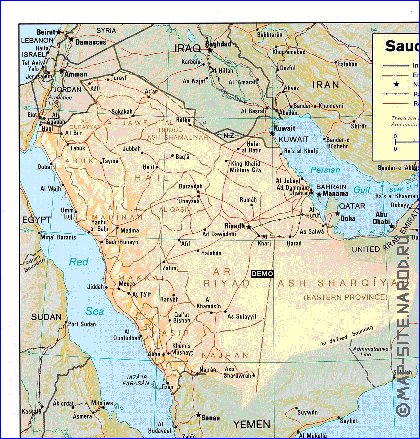 Administratives carte de Arabie saoudite