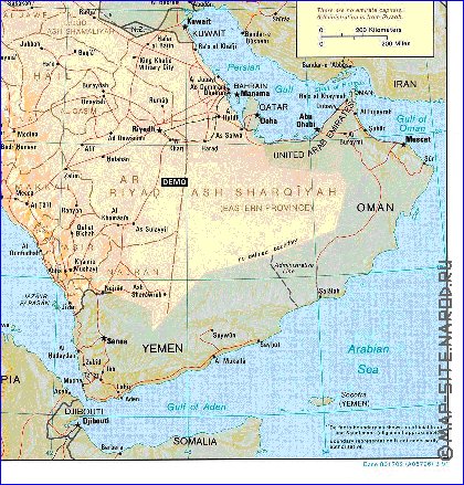 Administrativa mapa de Arabia Saudita