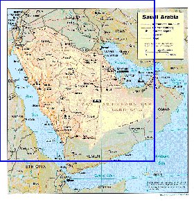 Administratives carte de Arabie saoudite