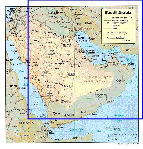 Administratives carte de Arabie saoudite