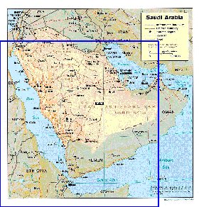 Administrativa mapa de Arabia Saudita