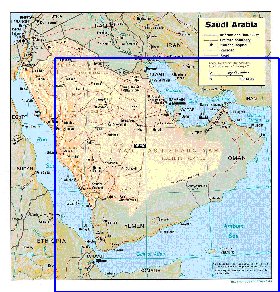 Administrativa mapa de Arabia Saudita