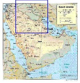 Administratives carte de Arabie saoudite