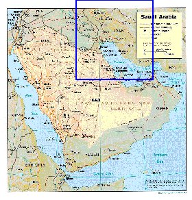 Administratives carte de Arabie saoudite