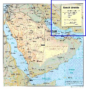 Administratives carte de Arabie saoudite