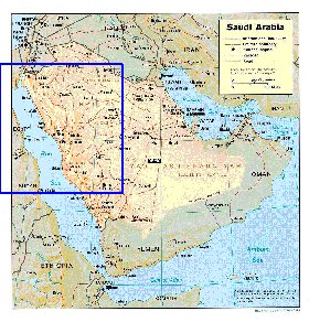 Administratives carte de Arabie saoudite