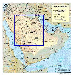 Administrativa mapa de Arabia Saudita