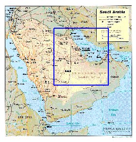 Administratives carte de Arabie saoudite