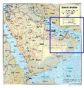 Administrativa mapa de Arabia Saudita