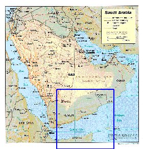 Administrativa mapa de Arabia Saudita