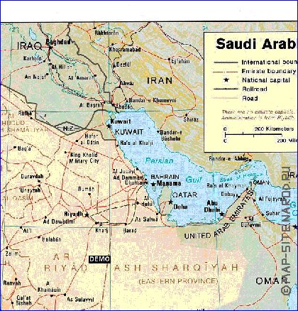 Administratives carte de Arabie saoudite