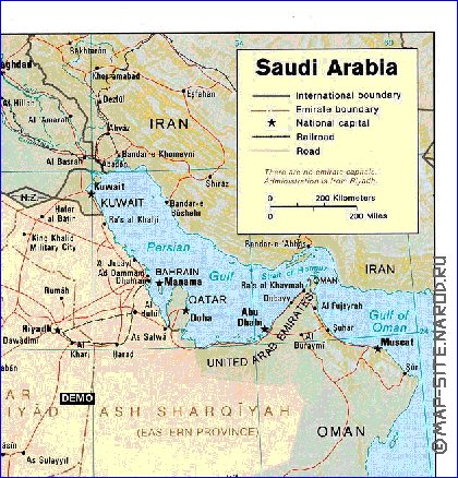 Administratives carte de Arabie saoudite