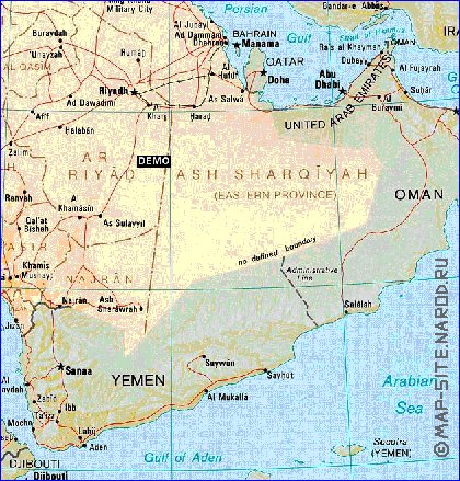 Administrativa mapa de Arabia Saudita